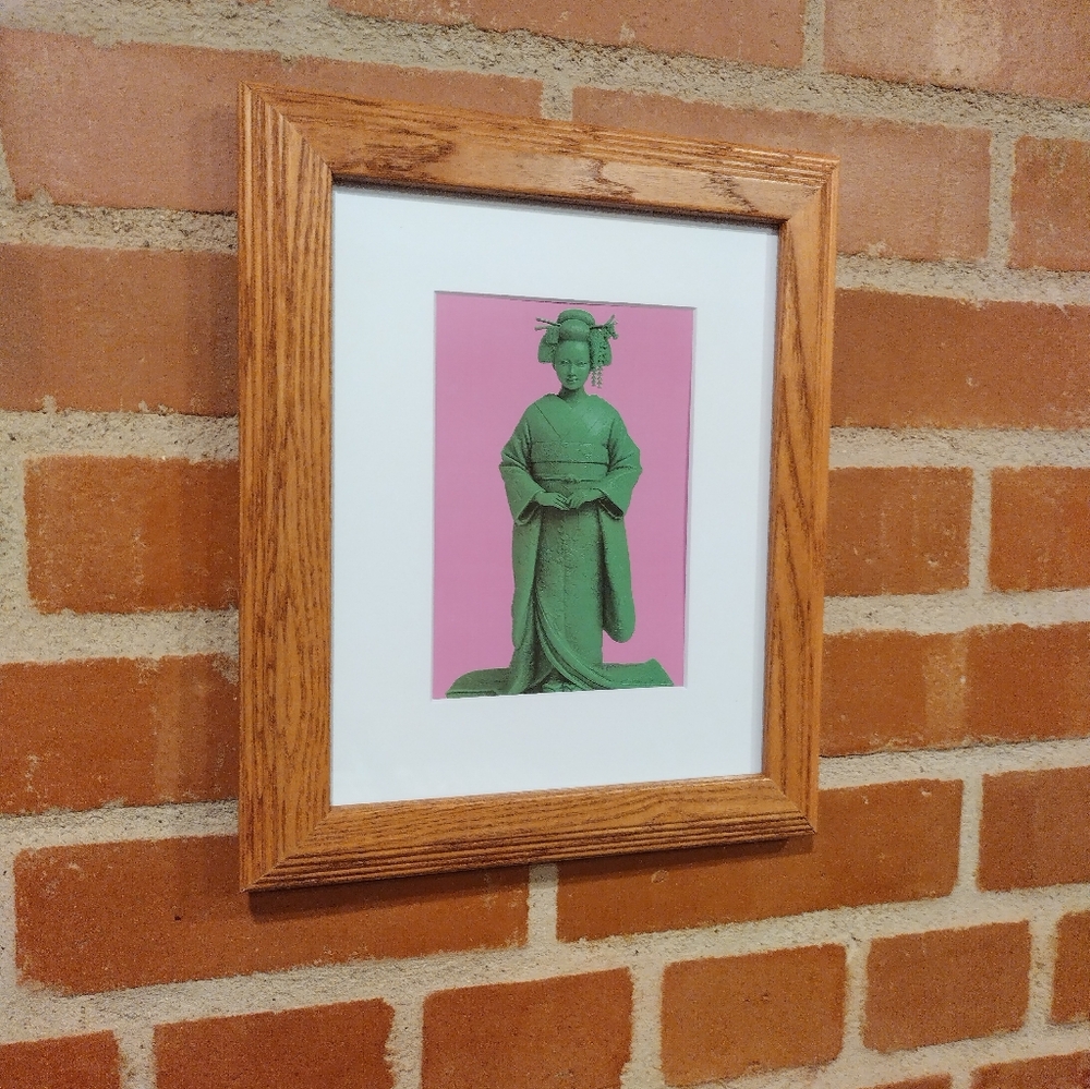 Geisha Plastic Army Man Framed Art Print By Neon Nicho
